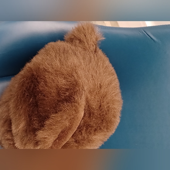 Shanghai Hai li toy Teddy bear red bowtie Brown large  plus stuffed animal - Picture 8 of 9